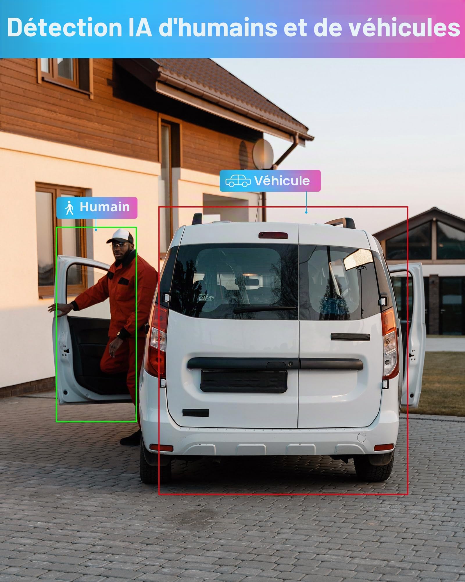 ZOSI H.265+ Kit Caméra Surveillance IP66 avec 8CH H.265+ 5MP Lite DVR 1 to | Détection IA de Personne/Véhicule/Mouvement et Alerte Instantanée, Vision Nocturne 24 m, App Gratuite Accès à Distance