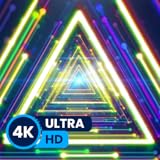 4K Sci-Fi Neon Tunnel VJ Motion Background || Neon Light Tunnel Free VJ Loops Hypnotic Waving Tunnel | HD 4K Videos Screensaver for Relaxing