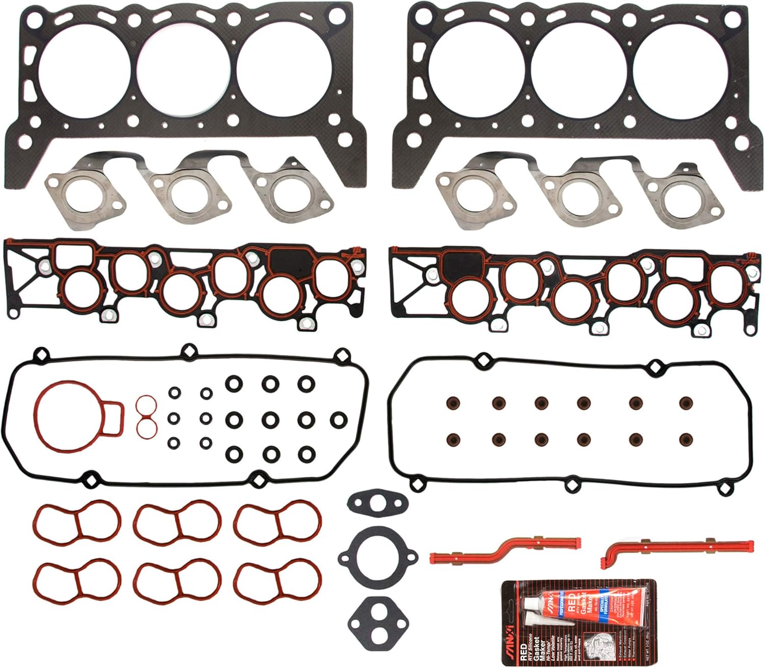 MA-9761263446-2 Engine Re-Ring Kit w/ 3mm Intake Manifold Fit 1996 Ford Windstar 3.8L V6 VIN 4