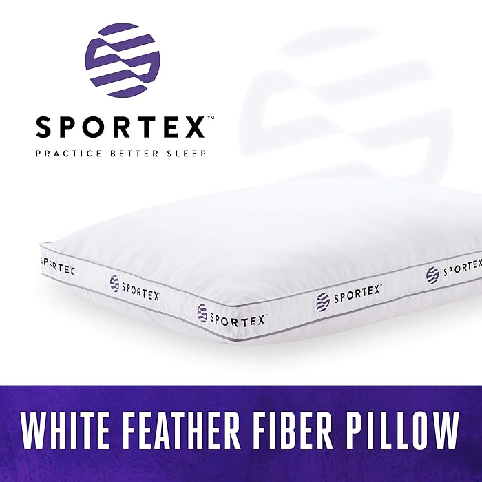 Buy Sportex White Feather Fiber Pillow QuillFree RDS Certified Soft