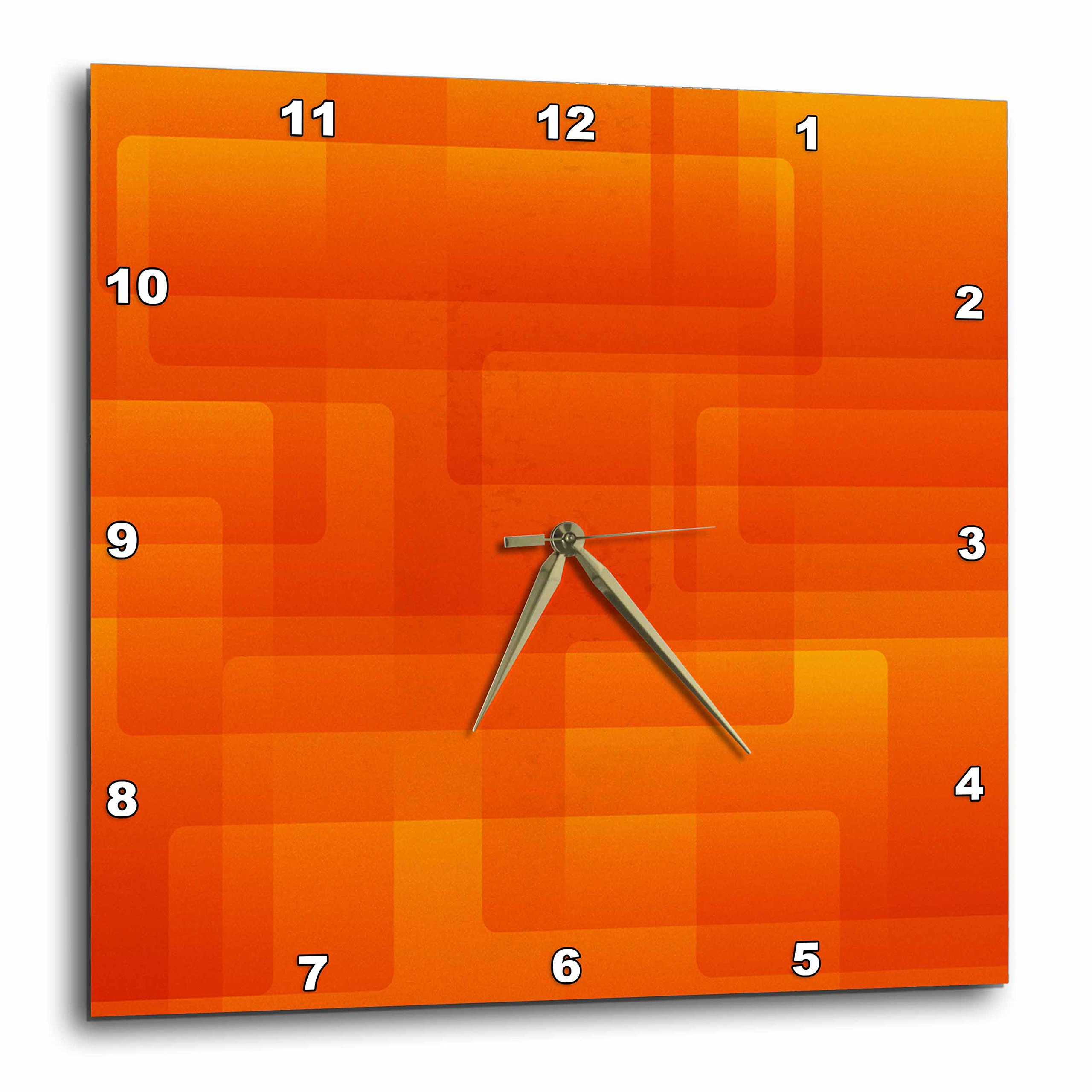 Photo 1 of 3dRose Bright Orange on Orange Rounded Rectangles Abstract - Wall Clock, 15 by 15-Inch (DPP_213735_3) 15x15 Wall Clock