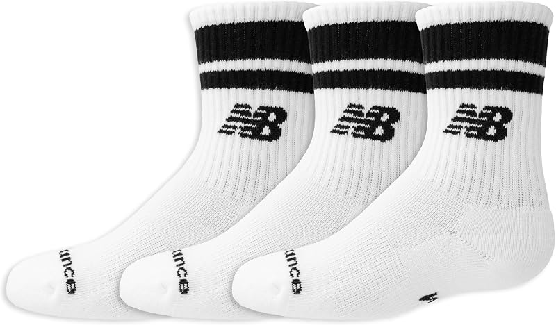 Kids' Organic Cotton Mid-Crew Socks - 3 Pairs - Arch Support