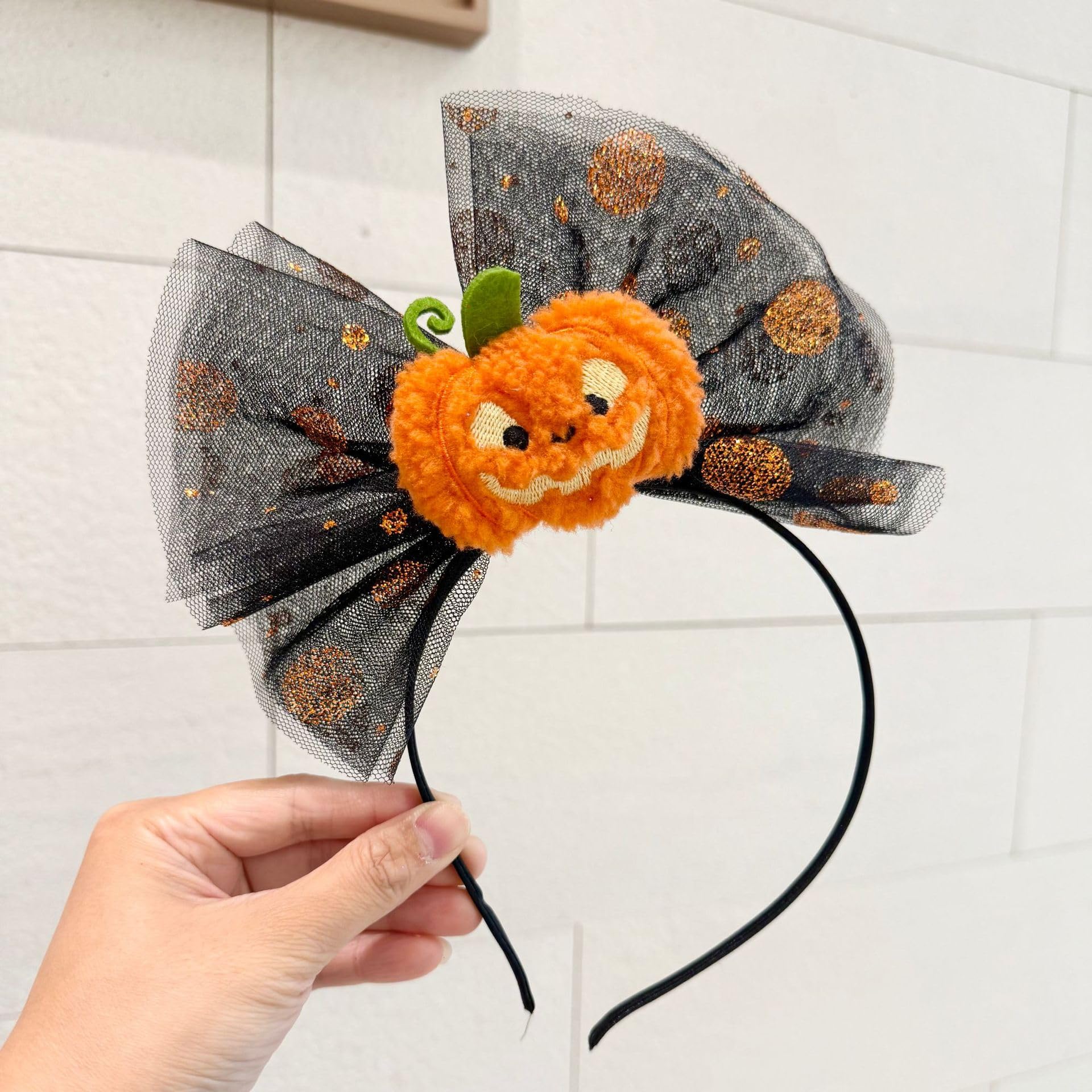 Halloween Headbands for Women Halloween Hair Accessories with Plush Pumpkin
