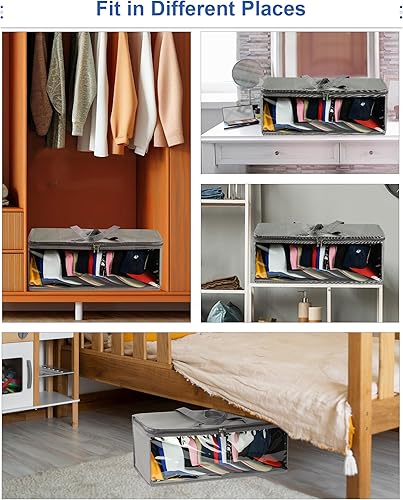 Miniatura 6 de Epesoware Organizador ancho de 2 piezas para gorras de béisbol con 2 asas, almacenamiento de sombreros, soporte plegable para sombreros para el