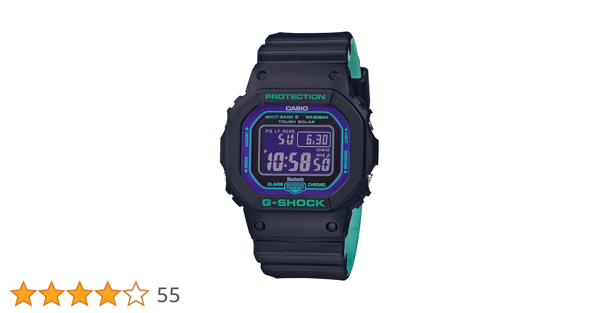 カシオ ジーショック 腕時計 GW-B5600BL-1 G-SHOCK GW-B5600BL-1ER z wyświetlaczem w negatywie - G-Shock