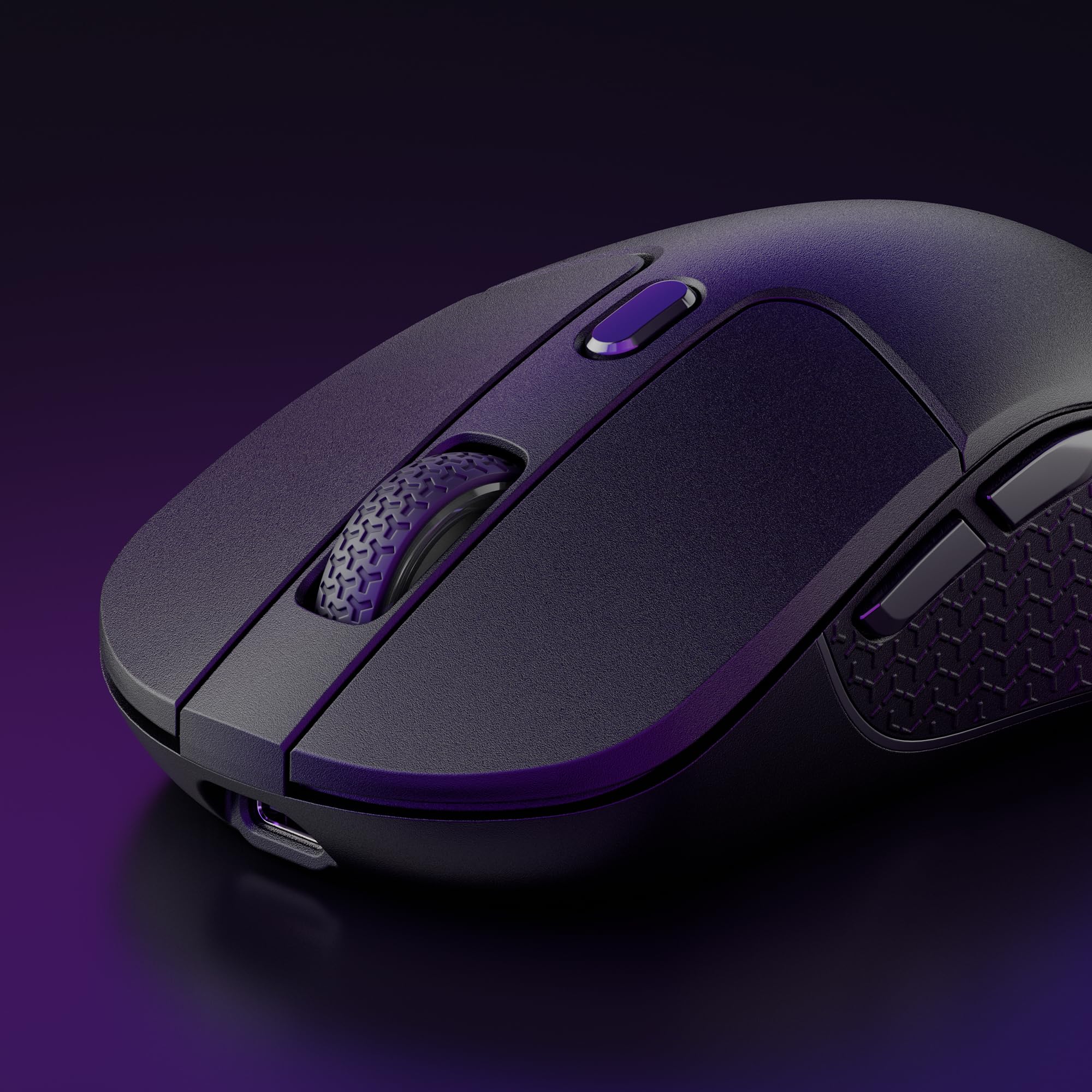 Keychron M3 Mouse da gioco ottico wireless, sensore PixArt Paw 3950, 30000 dpi 2.4 GHz/Bluetooth 5.3, retroilluminazione a LED RGB, 79 g pulsante macro programmabile leggero per Windows PC/Mac - Nero
