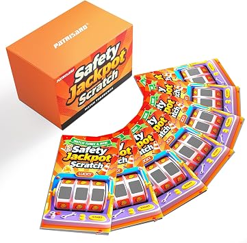 Safety Scratch Off Cards Pack of 120 Business Size Scratch Off Tickets, 30 Winning / 90 Non-Winning, Corporate Incentive Scratch to Win, Scratch Cards for Event Prizes