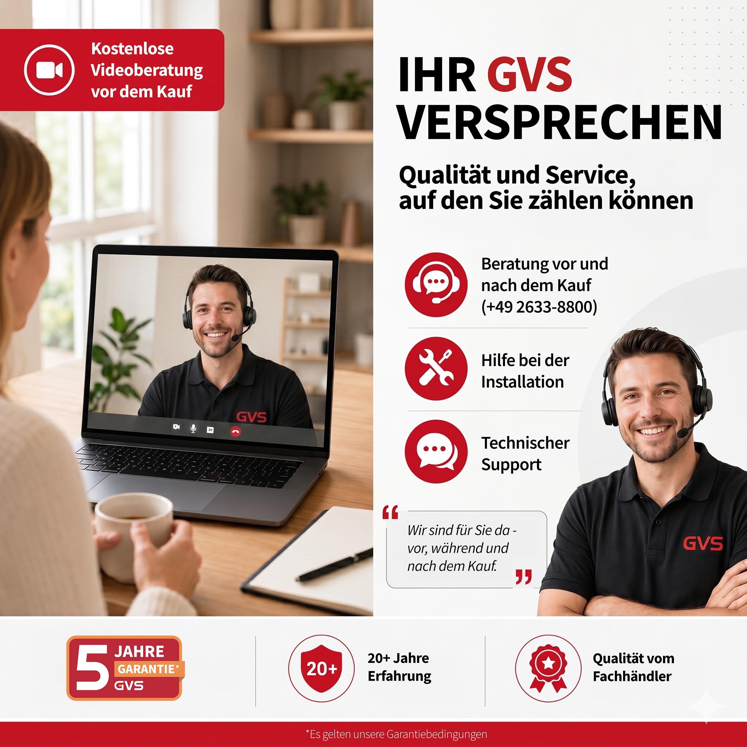 GVS Video Türsprechanlage 2-Familienhaus - 3X 7 Zoll Monitor | Smarte Video Türklingel mit Kamera und Monitor - Gegensprechanlage mit Türöffner (AVS1289A)