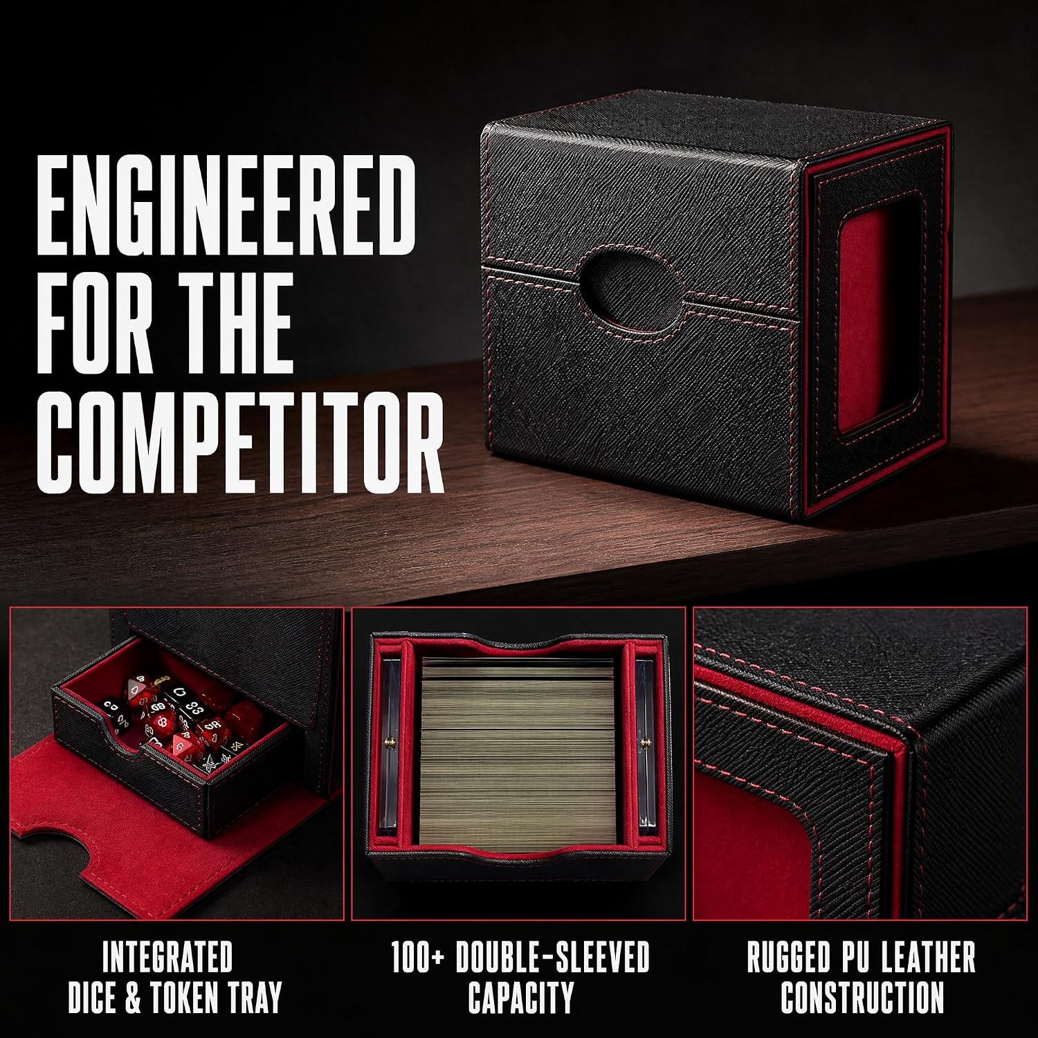 Commander Deck Box with Dual Display Windows, MTG Deck Box image 3