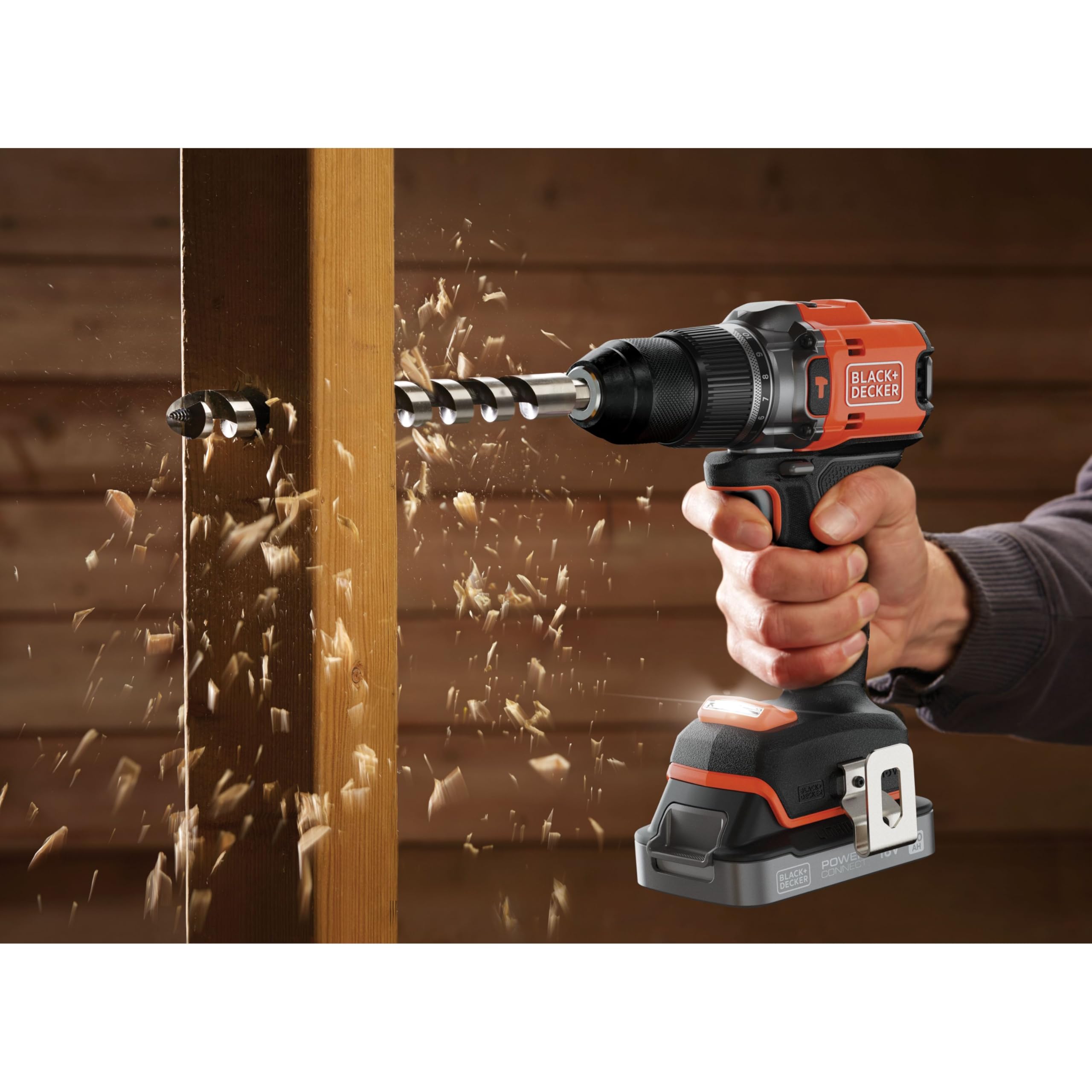 BLACK+DECKER 18V POWERCONNECT Trapano a Percussione a Batteria, Motore Senza Spazzole, Coppia 50 Nm, Mandrino Senza Chiave da 13 mm - Unità Senza Accessori, BLD683XN-XJ