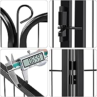 Vista 6 de Yaheetech 24 paneles de metal pequeños corralitos de animales para conejos, cobayas, ejercicio para mascotas, barrera, color negro