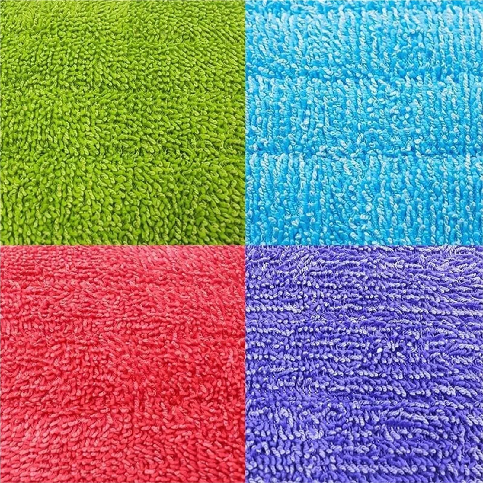 10 panni di ricambio in microfibra for mocio | Ricarica lavabile adatta for mop spray, strumenti for la pulizia, bagnati e asciutti(14x46cm-blue)