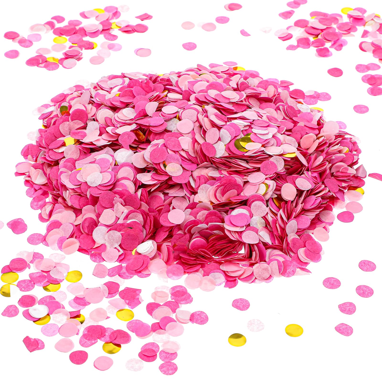 Milifox Coriandoli Biodegradabili,6500 Pezzi 67.5g Coriandoli Carnevale,Adatti per Decorazioni di Compleanni,Matrimoni,Anniversari,Oro Rosa