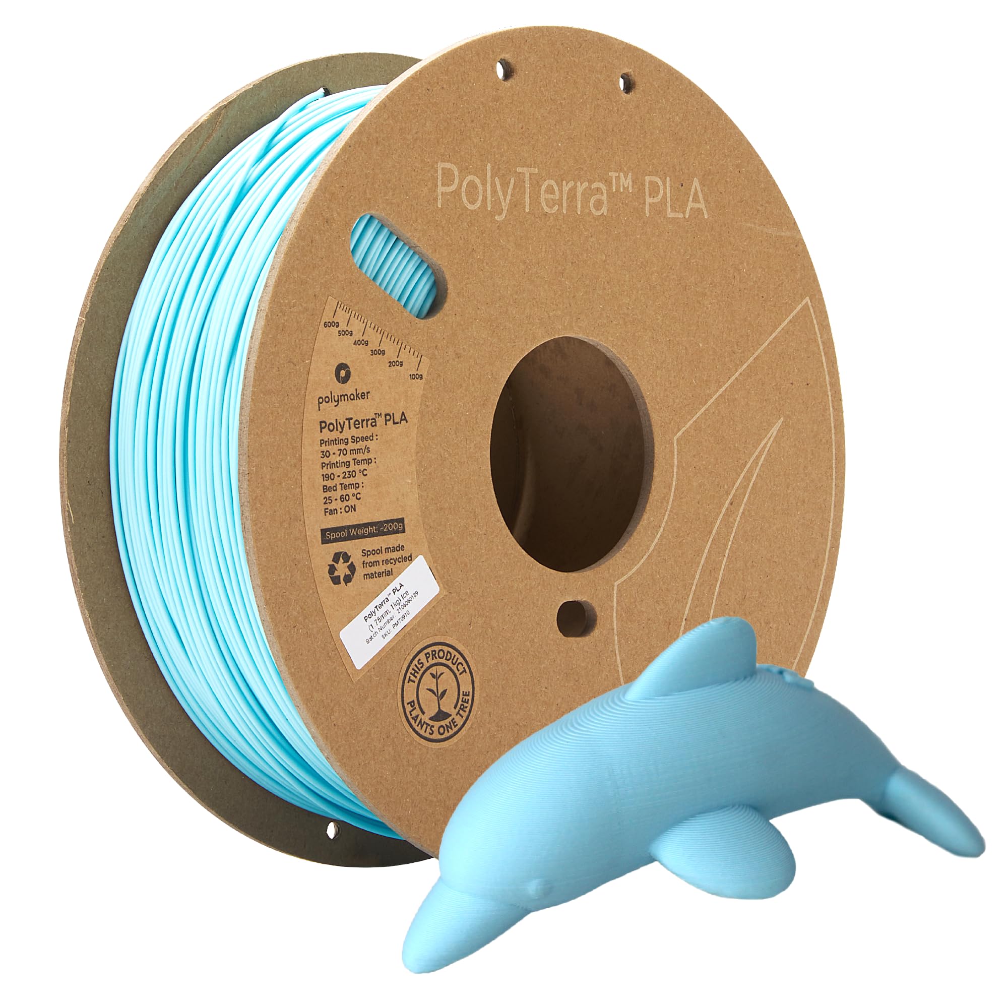 Polymaker Matte PLA Filament 1.75mm Pastel Ice, 1kg Carton Spool PLA Filament 1.75 - PolyTerra PLA 3D Printer Filament, Print with Most 3D Printers Using 3D Filament (B094FH3TRN) Amazon Price History, Amazon Price Tracker