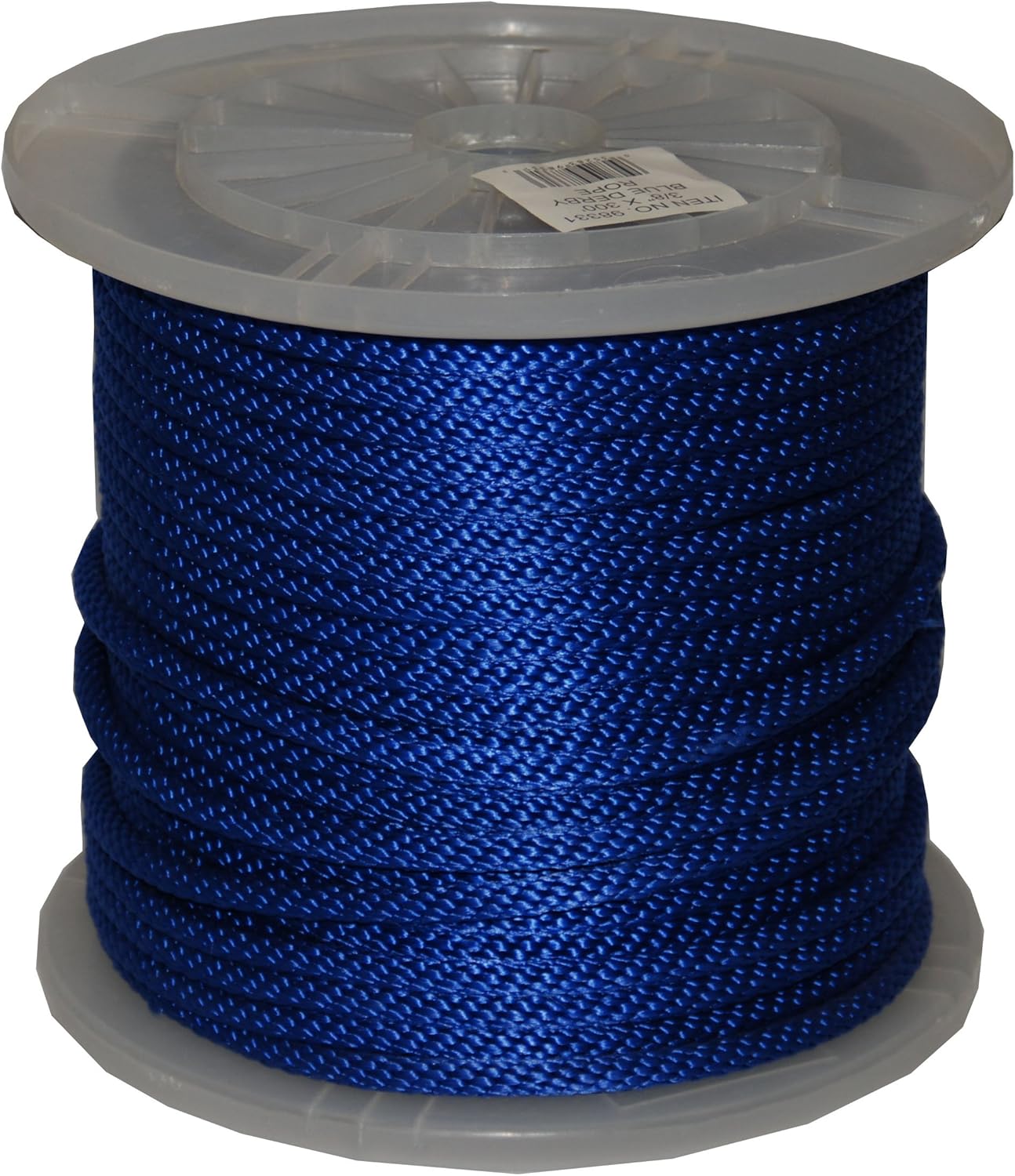 T.W Evans Cordage 96016 1/2-Inch by 300-Feet Solid Braid Propylene Multifilament Derby Rope, Blue