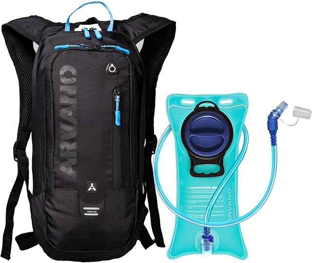 Arvano 6L Mini Cycling Backpack Lightweight Mountain Bike Backpack Biking Backpack Small Mtb Rucksack for Man Women (with 2L Water Bladder)