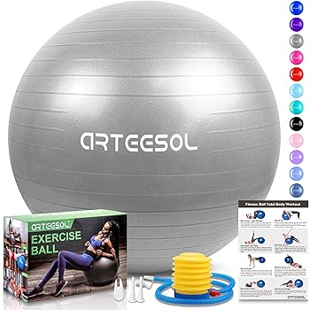 arteesol Pelota de gimnasia, balón de equilibrio 45 cm/55 cm/65 cm ...