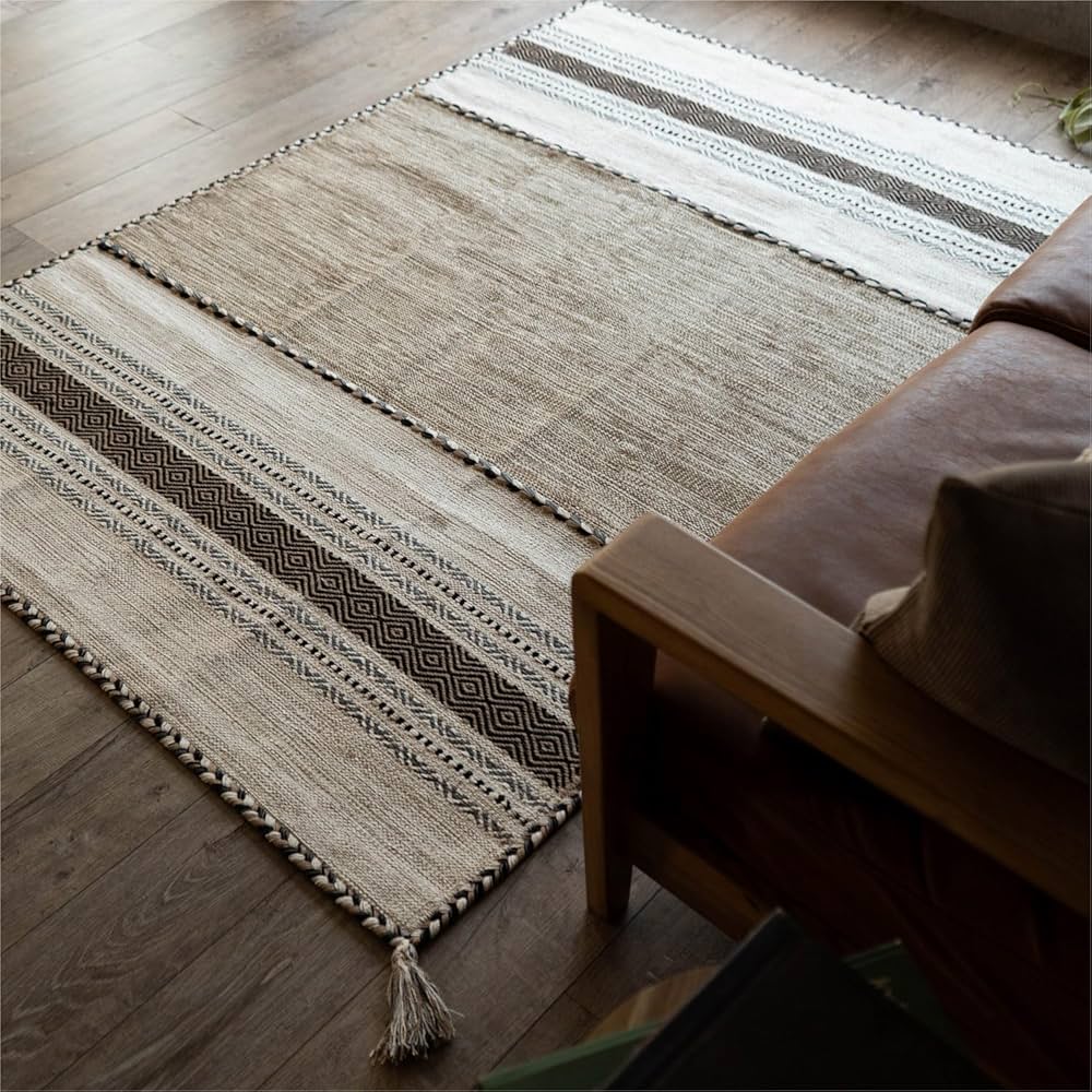 Amazon | サヤンサヤン 手織り アジアン エスニック ラグ インド