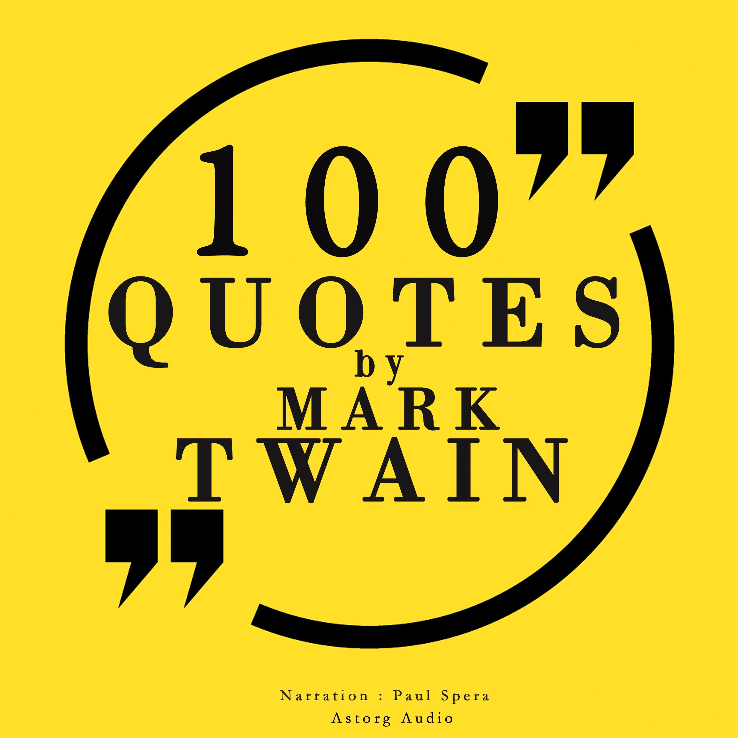 Cover art for 100 quotes by Mark Twain
