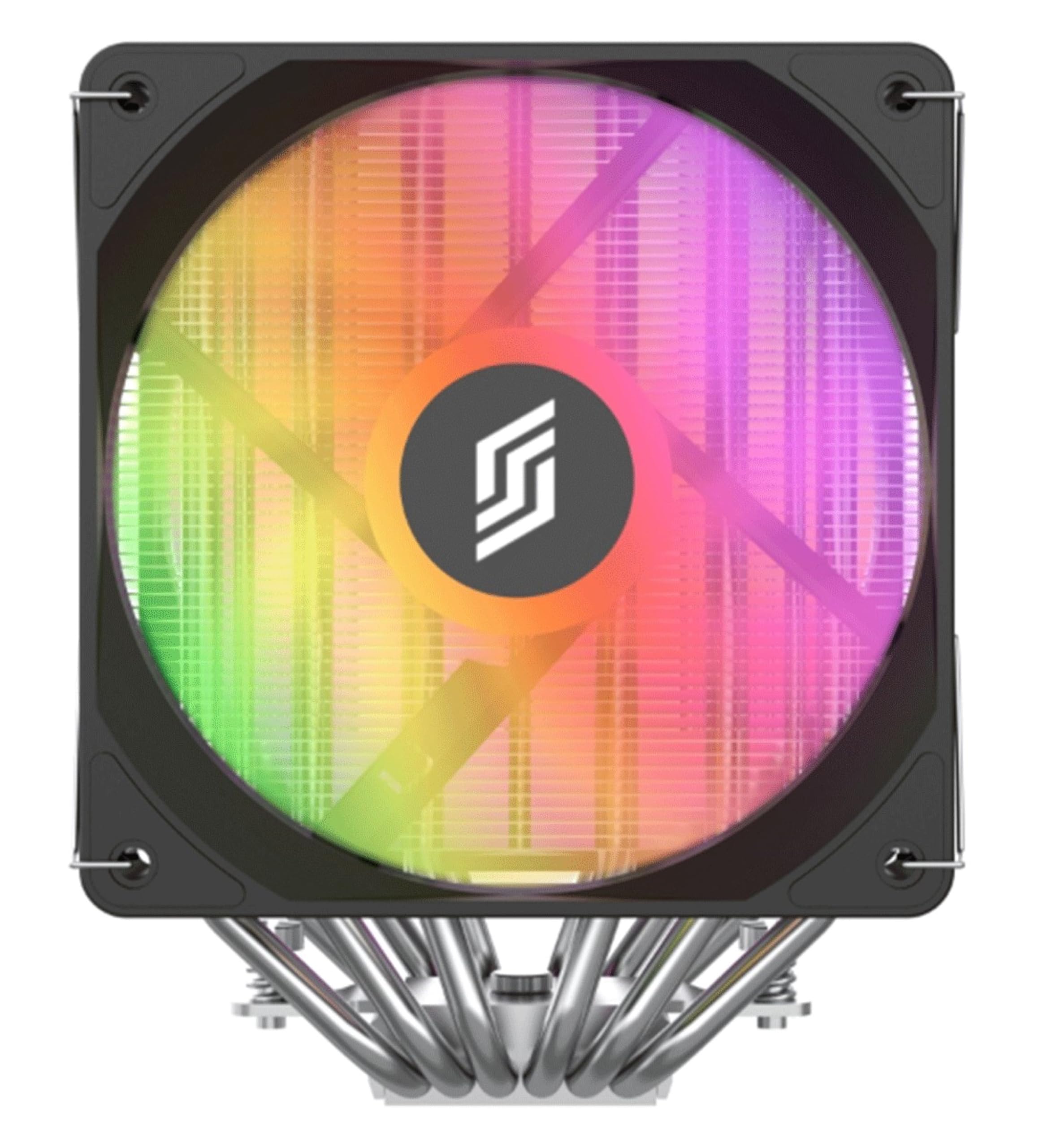 Titan Radiatore CPU, a doppia torre, 6 heatpipes in rame, 2x ventole PWM da 120 mm con cuscinetti idro, illuminazione A-RGB, compatibile con Intel LGA 115X/1200/1700/1851 e AMD AM4/AM5