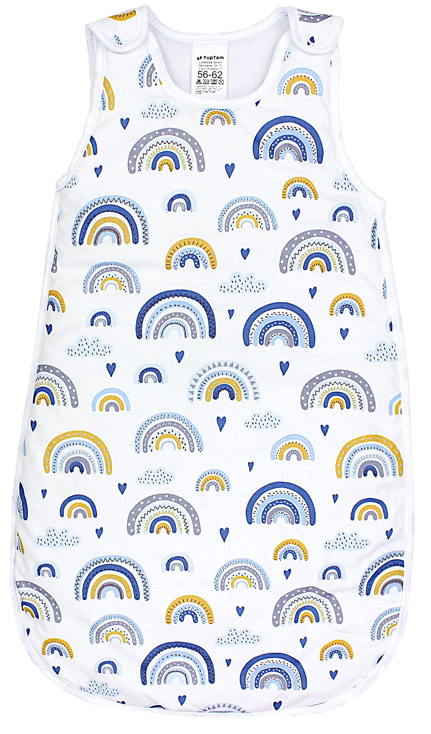 TupTam Baby Schlafsack 2,5 TOG – Ärmellos, Seitenzip, OEKO-TEX