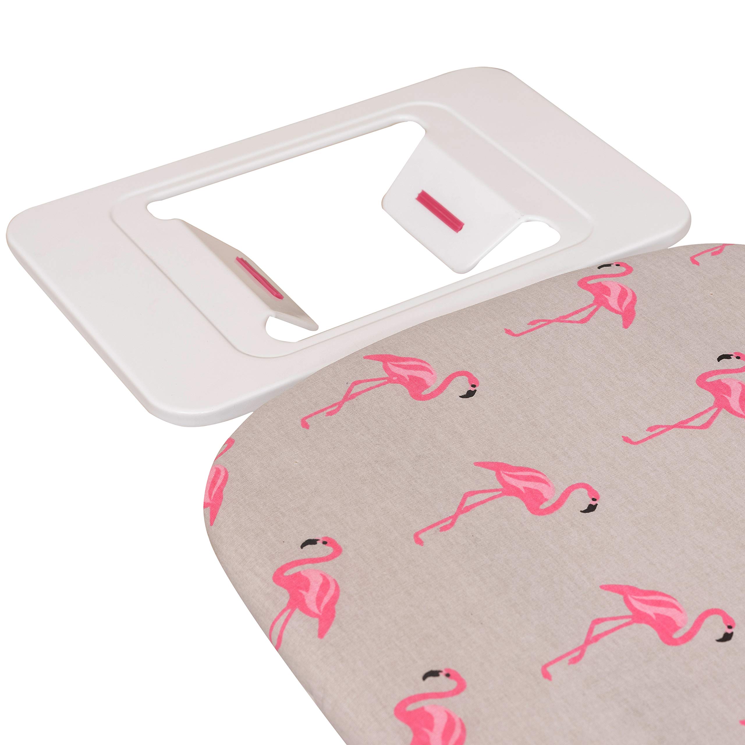 Mabel Home Tabla de Planchar de Altura Ajustable en T con Funda de algodón Gris y Flamenco + Funda Extra