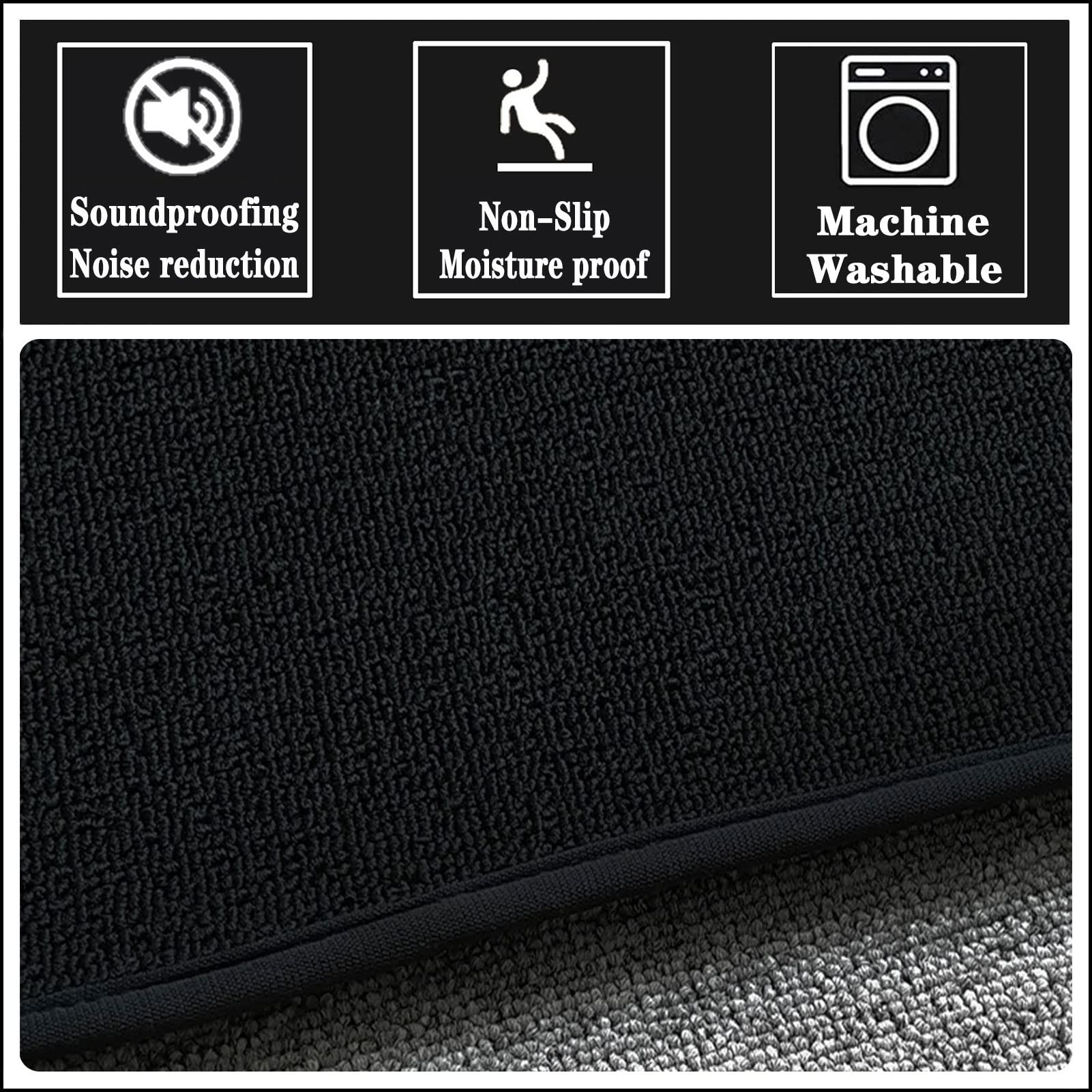 Tappeto Per Batteria Antiscivolo 140x100 Cm - Per Strumenti Musicali, Insonorizzato E Protettivo - Foto 3