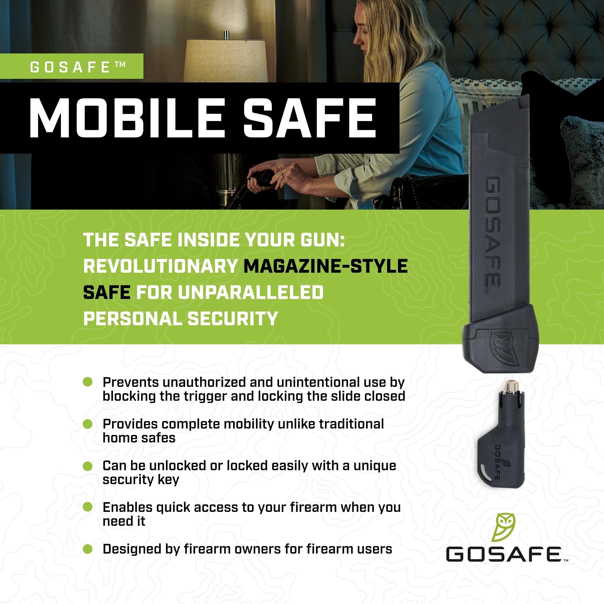GOSAFE Mobile Safe - Lockable Mobile Security For Glock 17