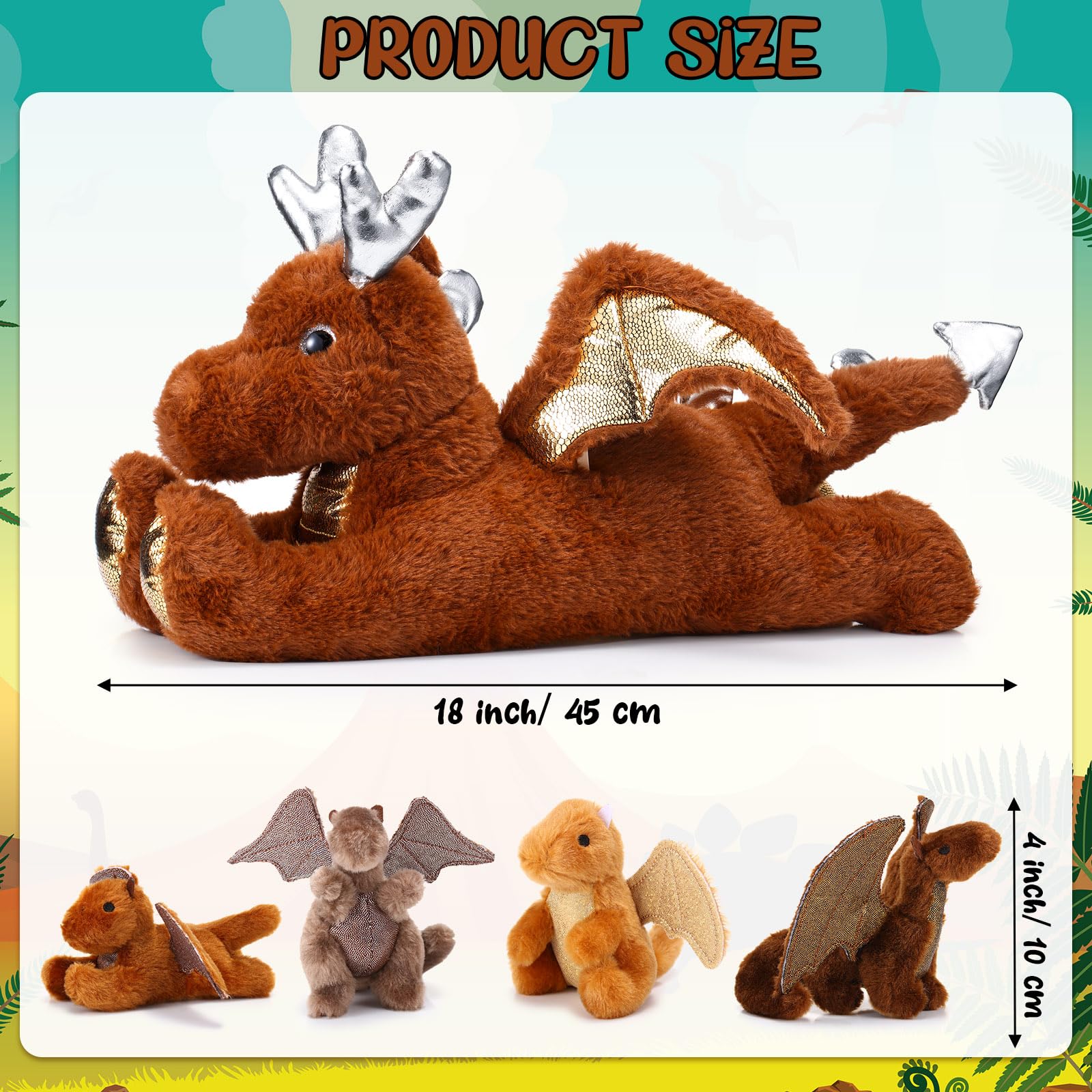 Amazon.co.jp: Syhood ドラゴンぬいぐるみ 5個セット 18インチ Lサイズ