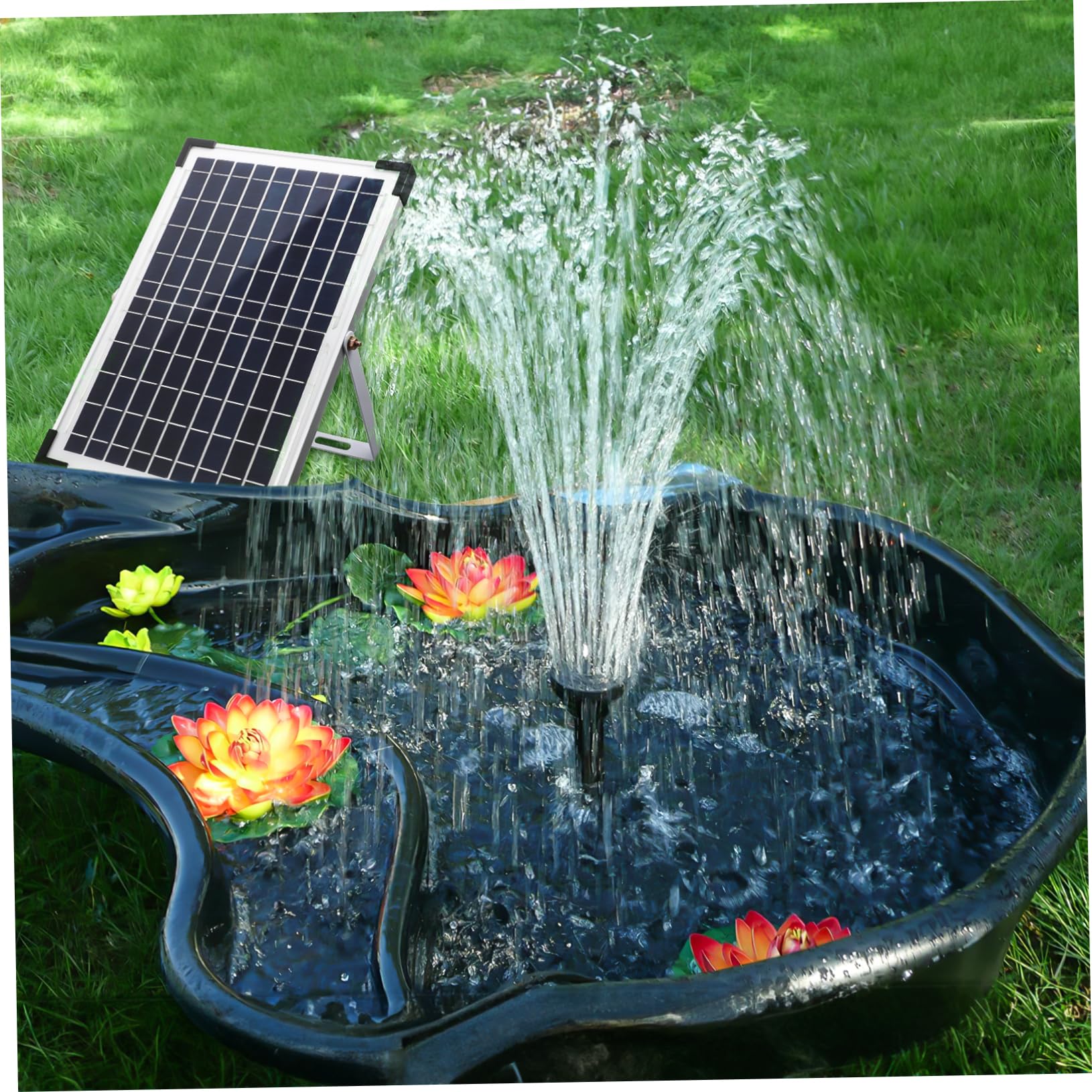 Fontana Solare da Giardino Esterno 10w, Pompa Pp Nera