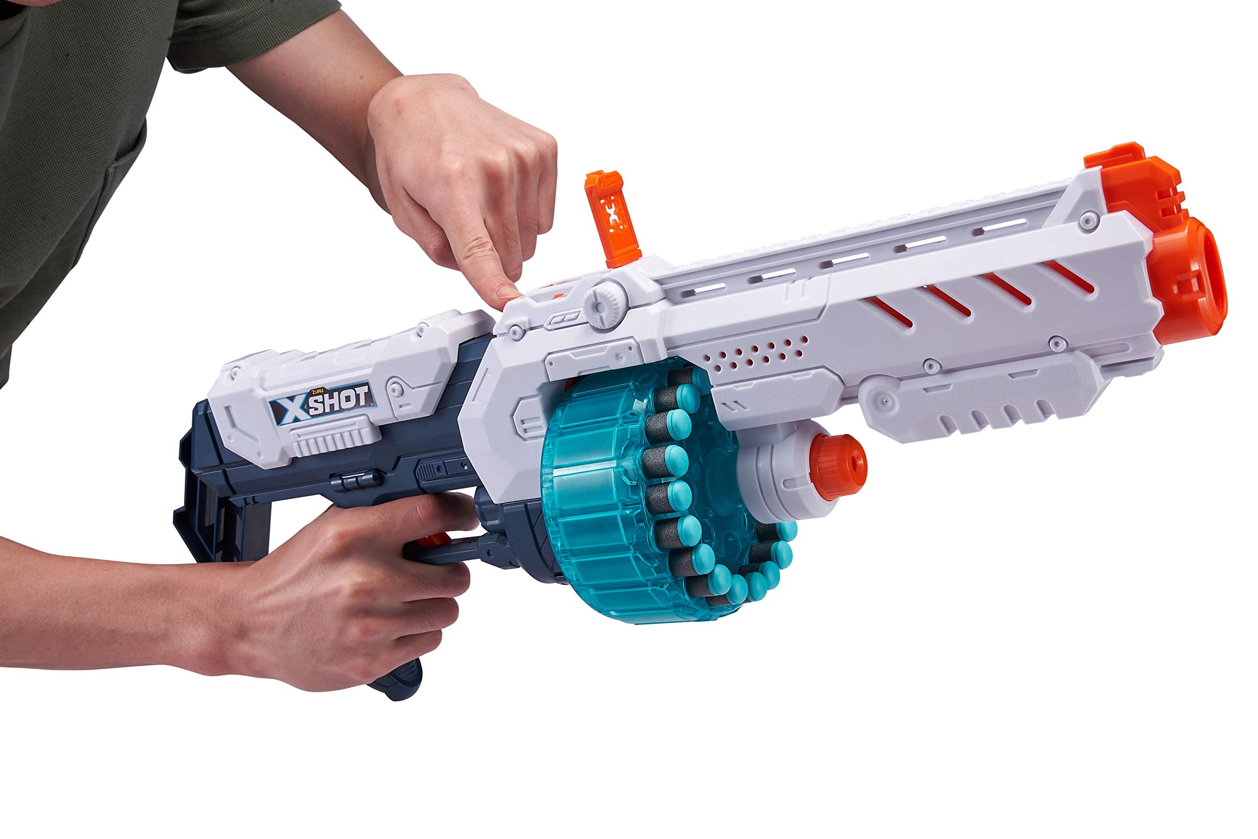 Zuru - Pistola Turbo Fire 8+, 36270, Blaster 20 disparos-48 Flechas
