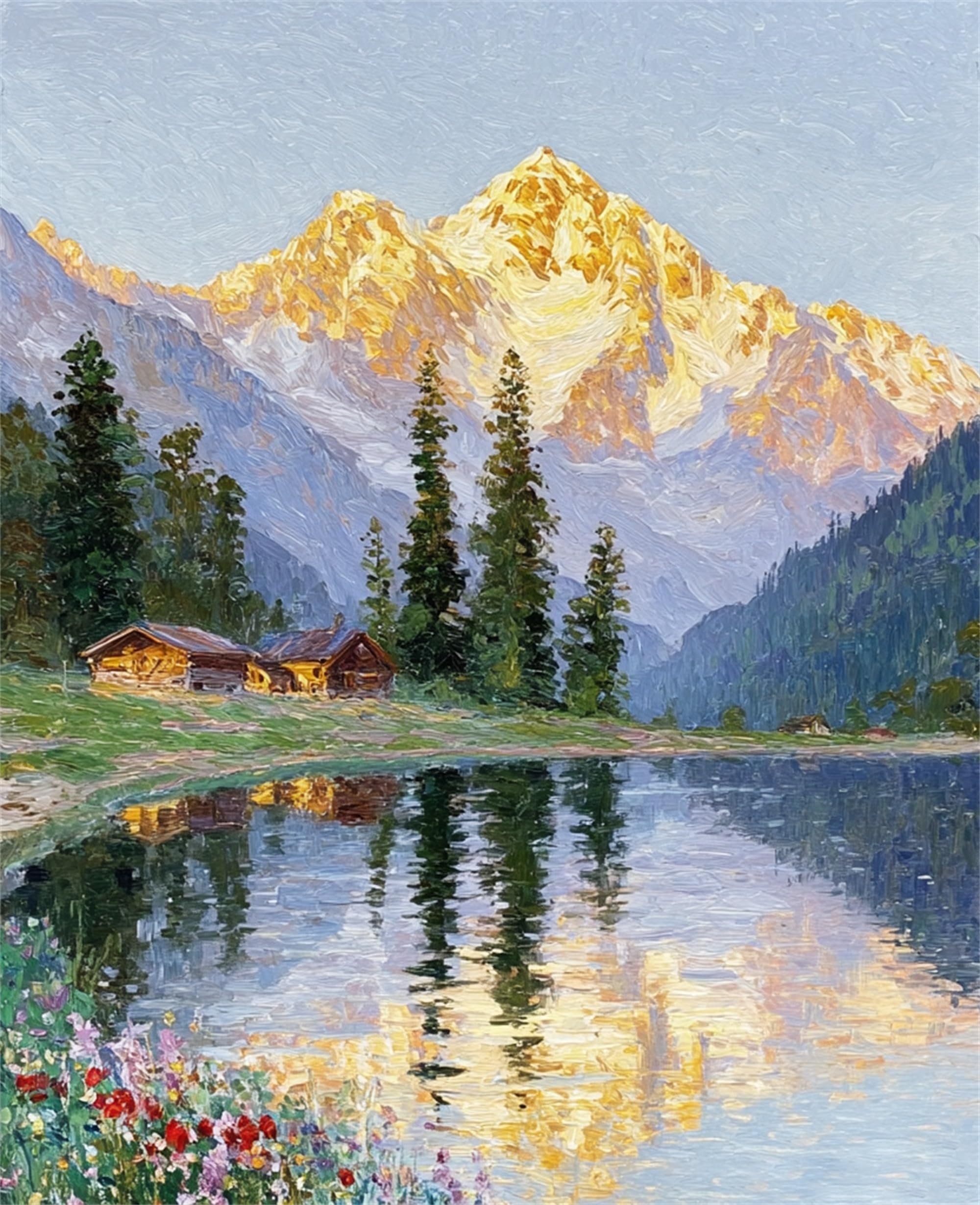 Jiqinsiye Mountain Adult Paint by Number Kits,Valley Painting Kits on Canvas,Landscape Large Color by Numbers Watercolor Gifts for Friends Home Wall Decor