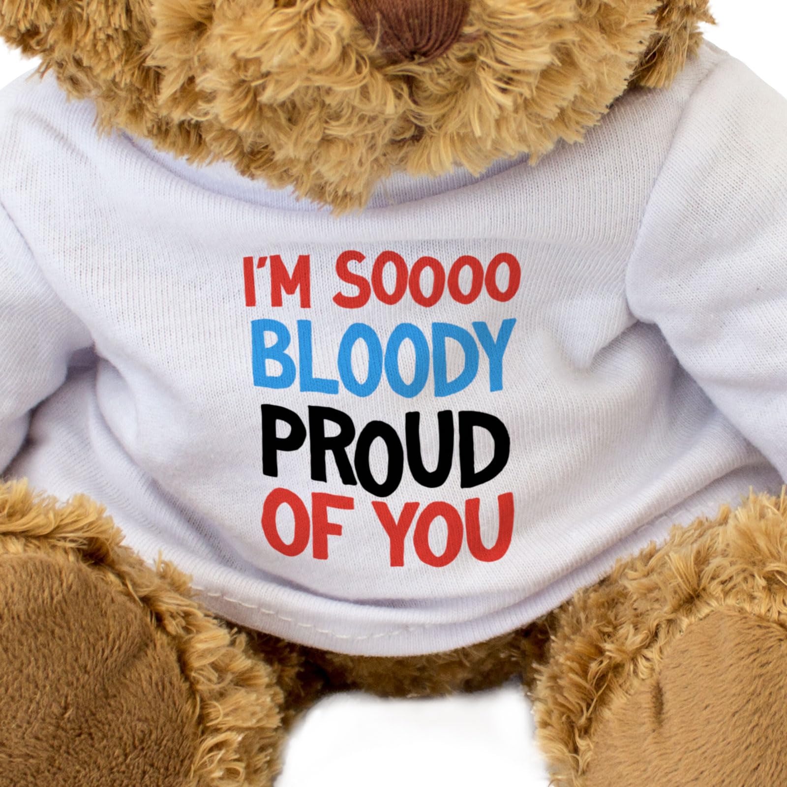 Big Red Egg I'M SOOOO BLOODY PROUD OF YOU - Teddy Bear - Cute Soft Cuddly Adorable - Gift Present, Brown - Image 3