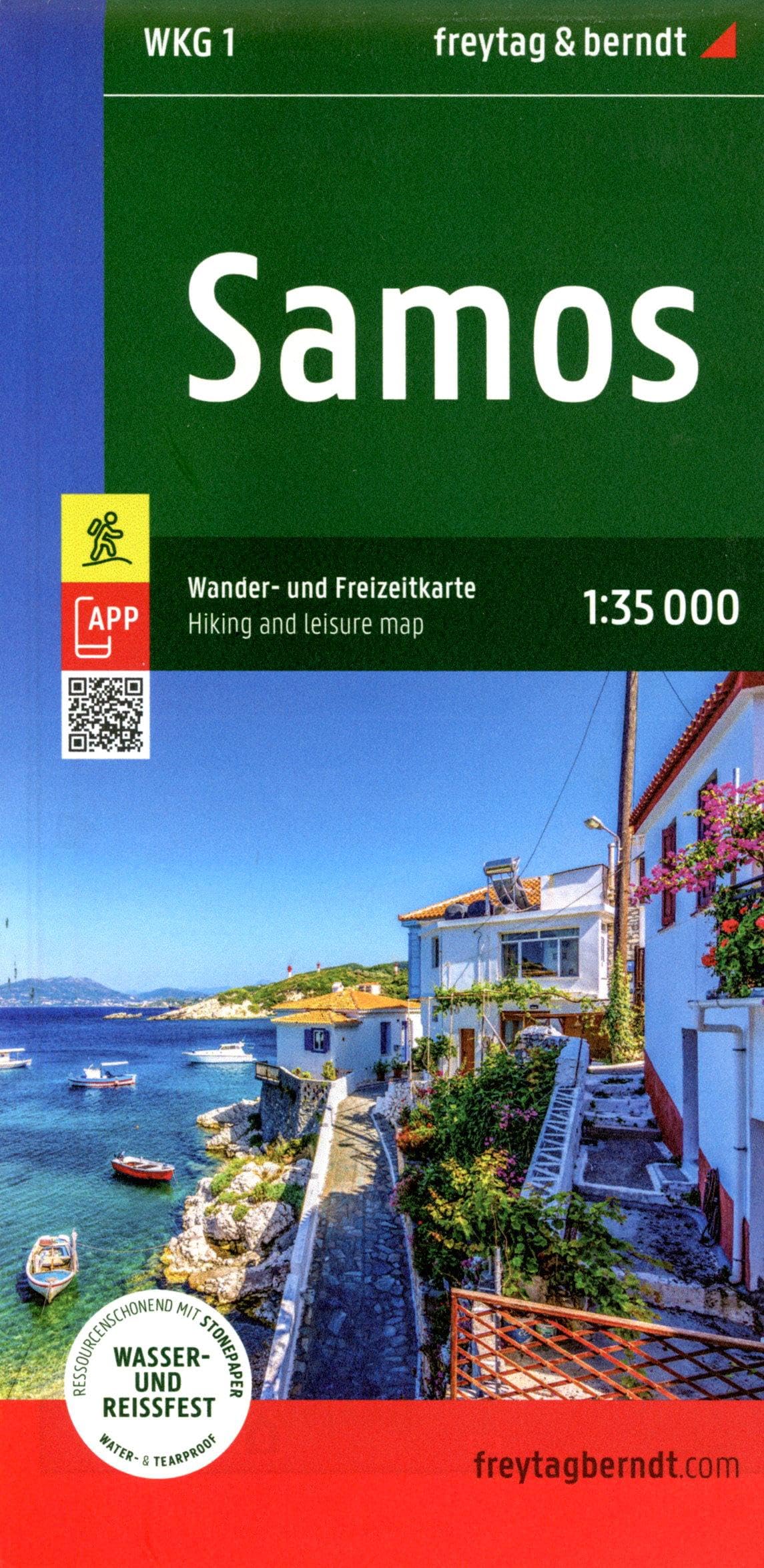 Samos Hiking and Leisure Map - 1:35,000 scale: Mit APP, wasserfest und reißfest: 2024 (Wanderkarte)