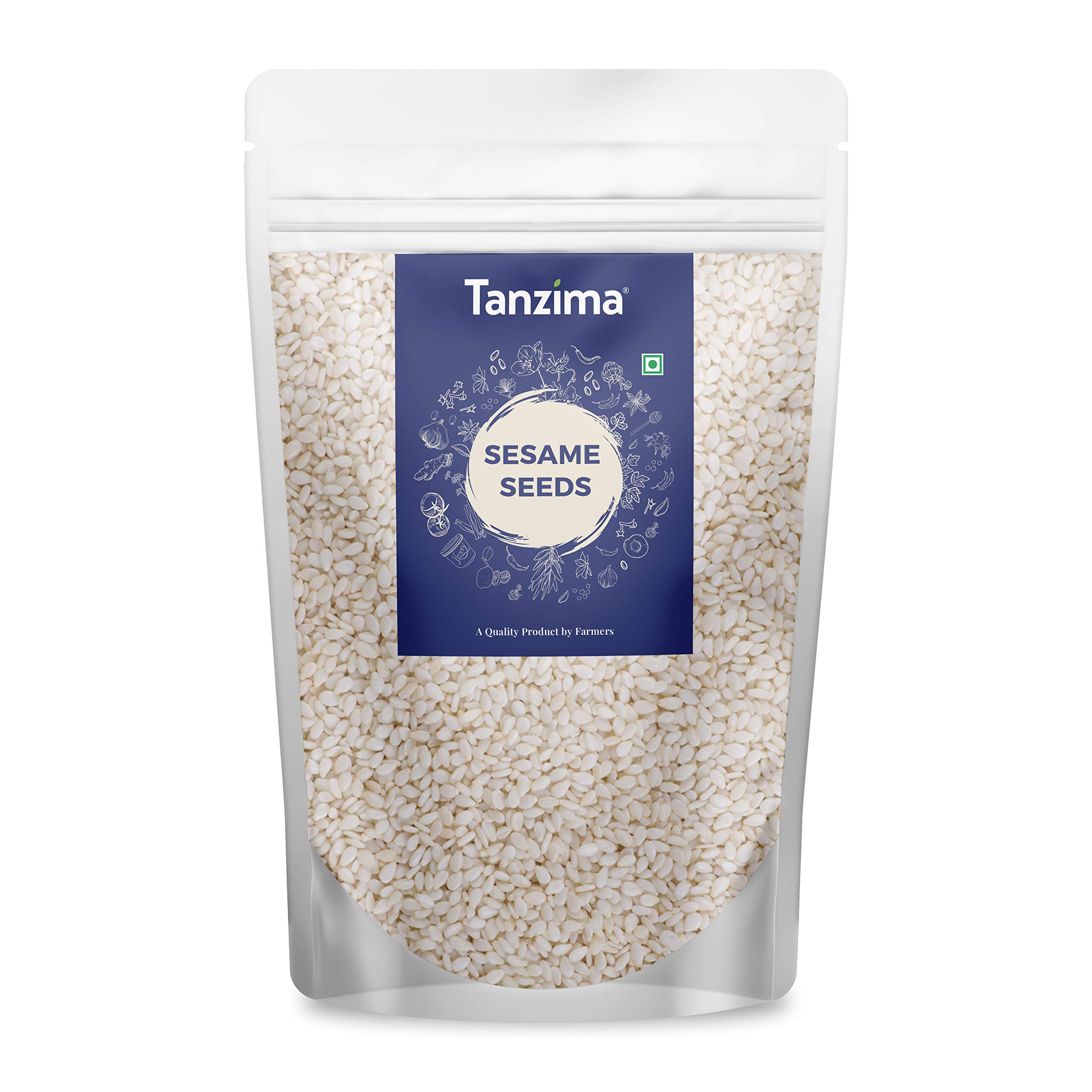 Tanzima Natural White Sesame Seeds, White Til(Tal), 400g