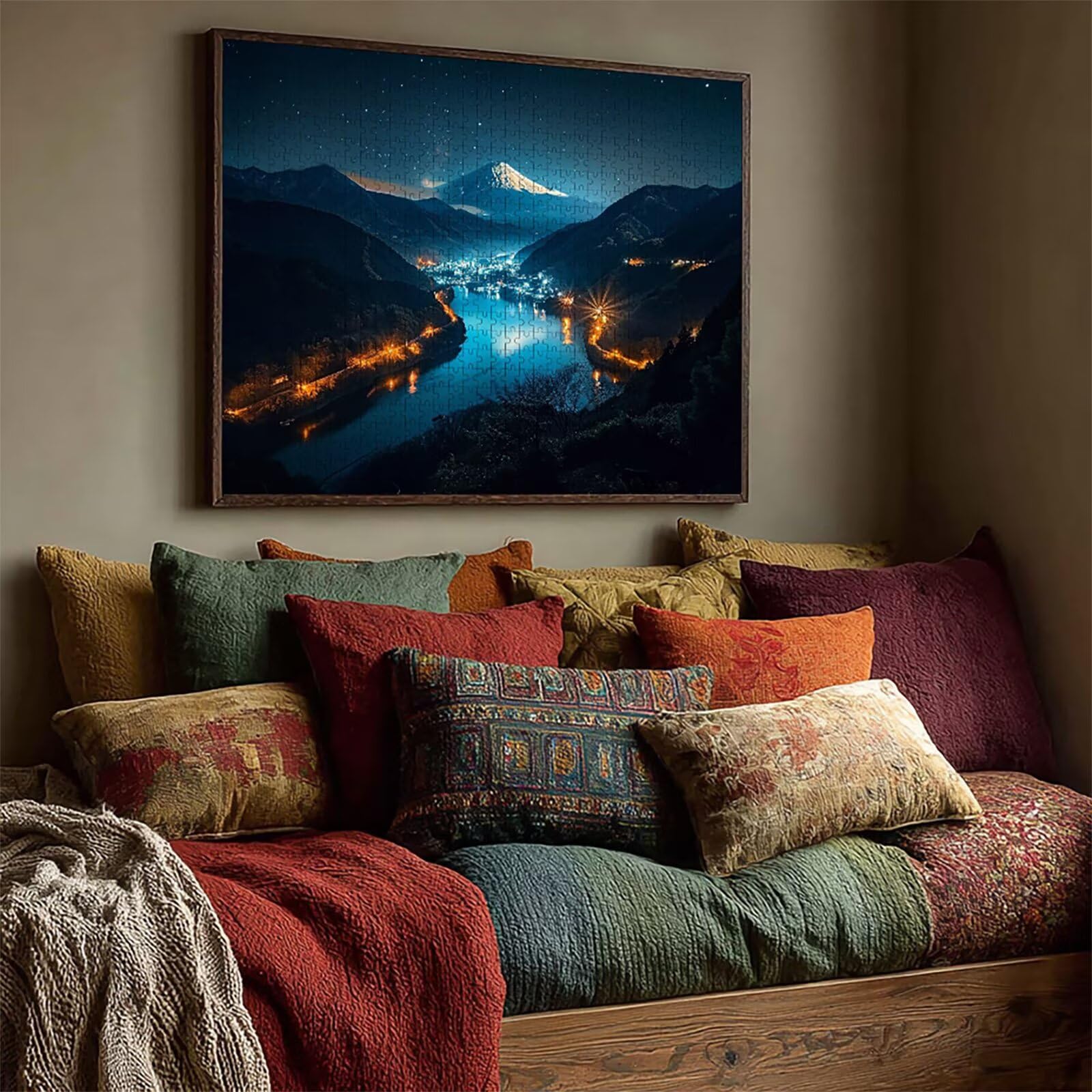 Gwiaździste niebo Puzzle 5000 sztuk dla dorosłych, drewniane puzzle z pudełkiem 156 x 105 cm, zabawne gry DIY dla rodziny, pomysł na prezent dla mężczyzn i kobiet, wykwintne opakowanie na prezent