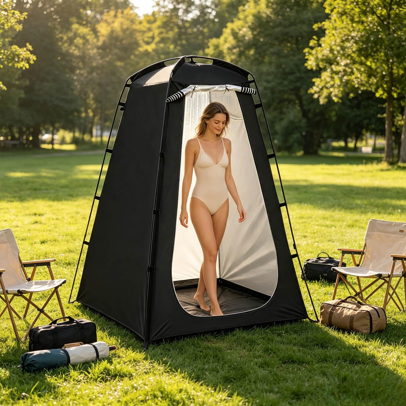 Tente Cabine de Douche Camping Exterieur Portable Toilette Changer de Plage
