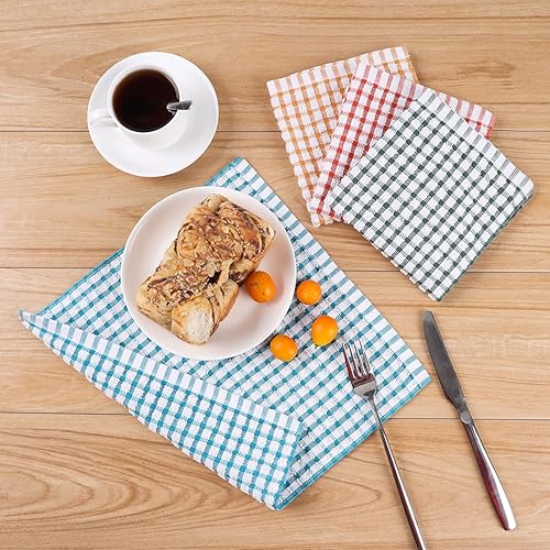 Miniatura 8 de Oeleky Paños de cocina 100% algodón para lavar platos, trapos de cocina de 12 x 12 pulgadas, paños de cocina absorbentes, paquete de 8, paños de