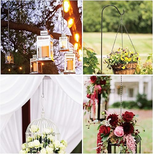 Miniatura 5 de Cadena colgante de metal de 4 pies para cesta de plantas, linternas, comederos de pájaros, luces solares, adornos, interiores, exteriores