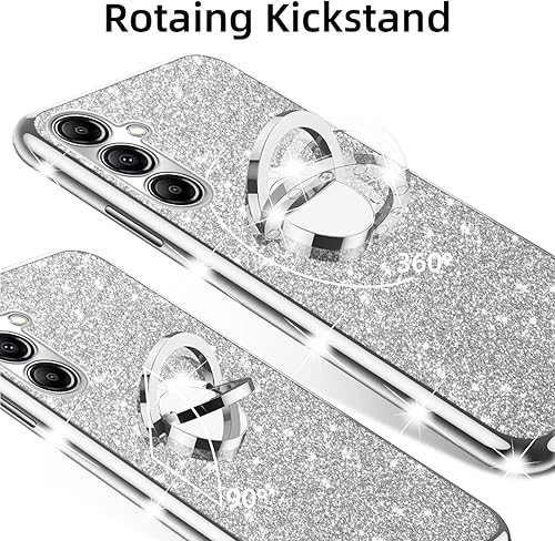 Miniatura 5 de Funda para Samsung Galaxy A14 5G (6.6 pulgadas) con cordón de soporte de anillo Cubierta de protección a prueba de golpes para niñas mujeres hombres