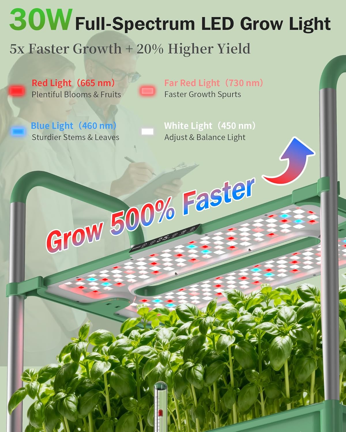 Growell Large Hydroponics Growing System Kit, 81 Pods Vertical Indoor Herb Garden Kit with LED Grow Light & Independent Water Pump, 42L Movable Indoor Planter Perfect Gardening Gifts (3 Tier-Green)