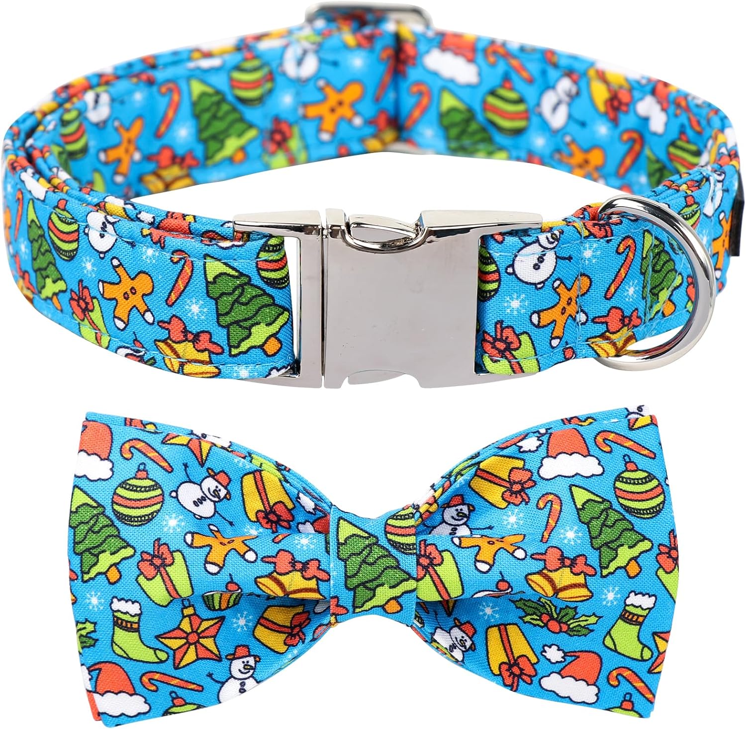 Maca Bates Christmas Dog Collar Cotton Soft Christmas Tree