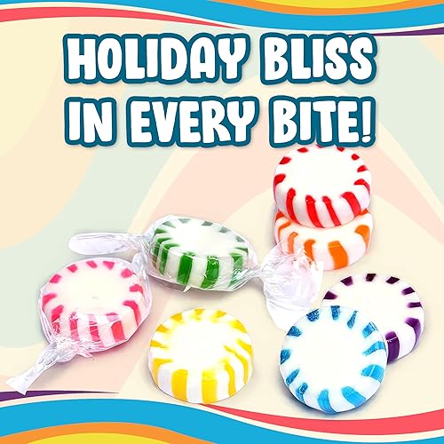 Miniatura 2 de CJ Sweets - Caramelos duros Starlight con sabor a fruta surtida, 2 libras aproximadamente 175 piezas de frutas envueltas individualmente, paquete