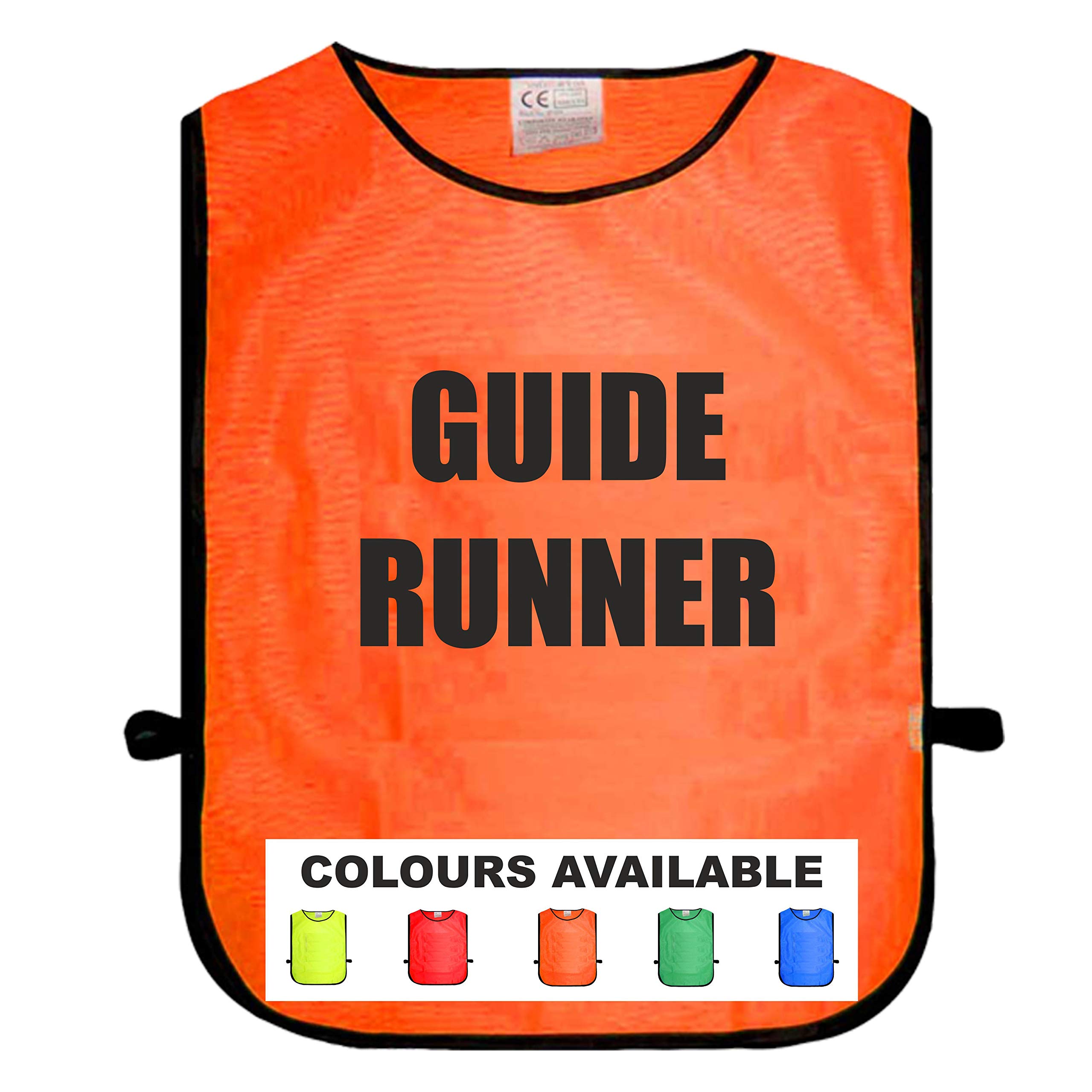 Brook Hi Vis UK Guide Runner Orange Tabard, Unisex Adult One Size Fits All, Available In Five Different Bright Colours