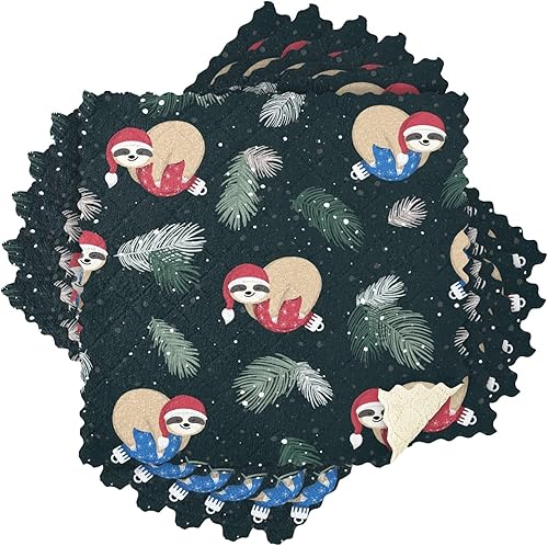 Miniatura 7 de KLL Baby Sloths Sleeping on The Christmas Ball Microfiber Kitchen Towels Quality Tea Towels for Kitchen Decorative Kitchen Hand Drying Towels Cotton