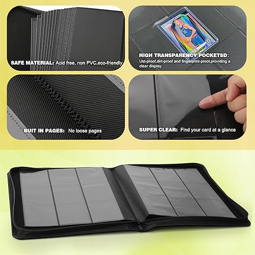 Miniatura 4 de Carpeta de tarjetas coleccionables  Carpeta de carga superior para tarjetas comerciales y deportivas  Capacidad para 324 cargadores superiores (3 x