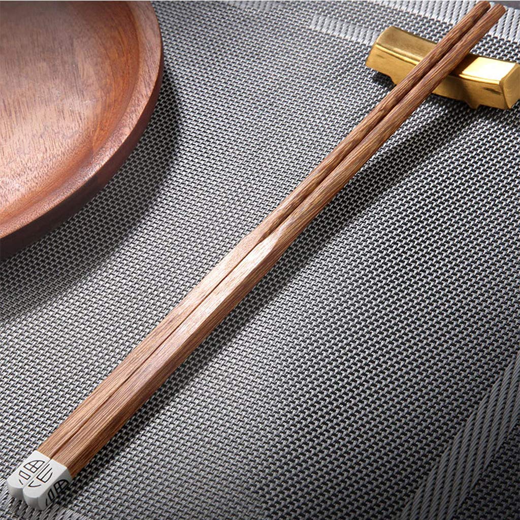 Bopstichi di Legno Naturali Set Regalo, 10 Coppie di Bacchette in Legno Riutilizzabili, Lavabili in Lavastoviglie, Fatti a Mano Corse di Sushi Coreane Giapponesi per A