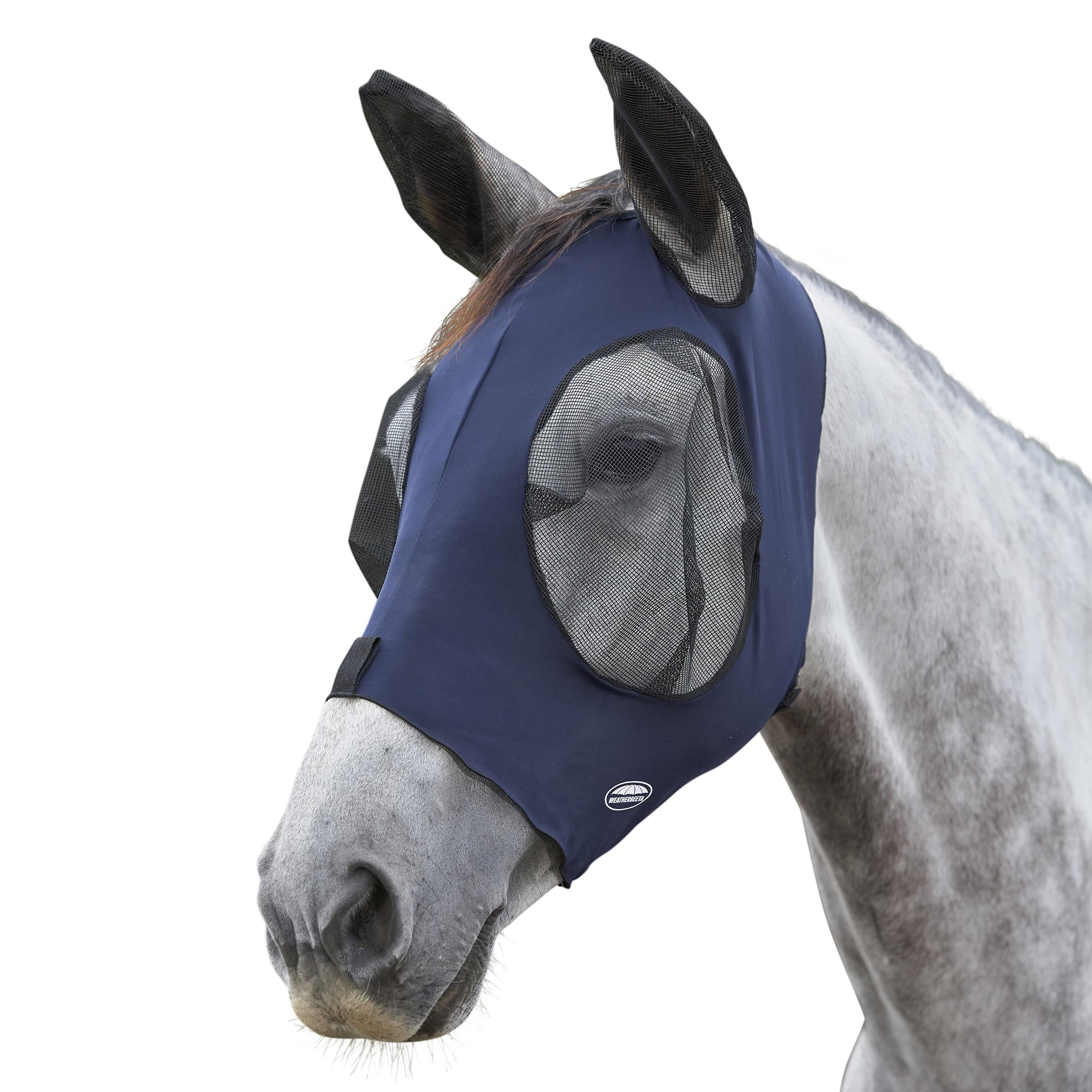 WeatherBeeta Deluxe Stretch Bug Eye Saver with Ears, Navy/Black, Small Pony — image 1