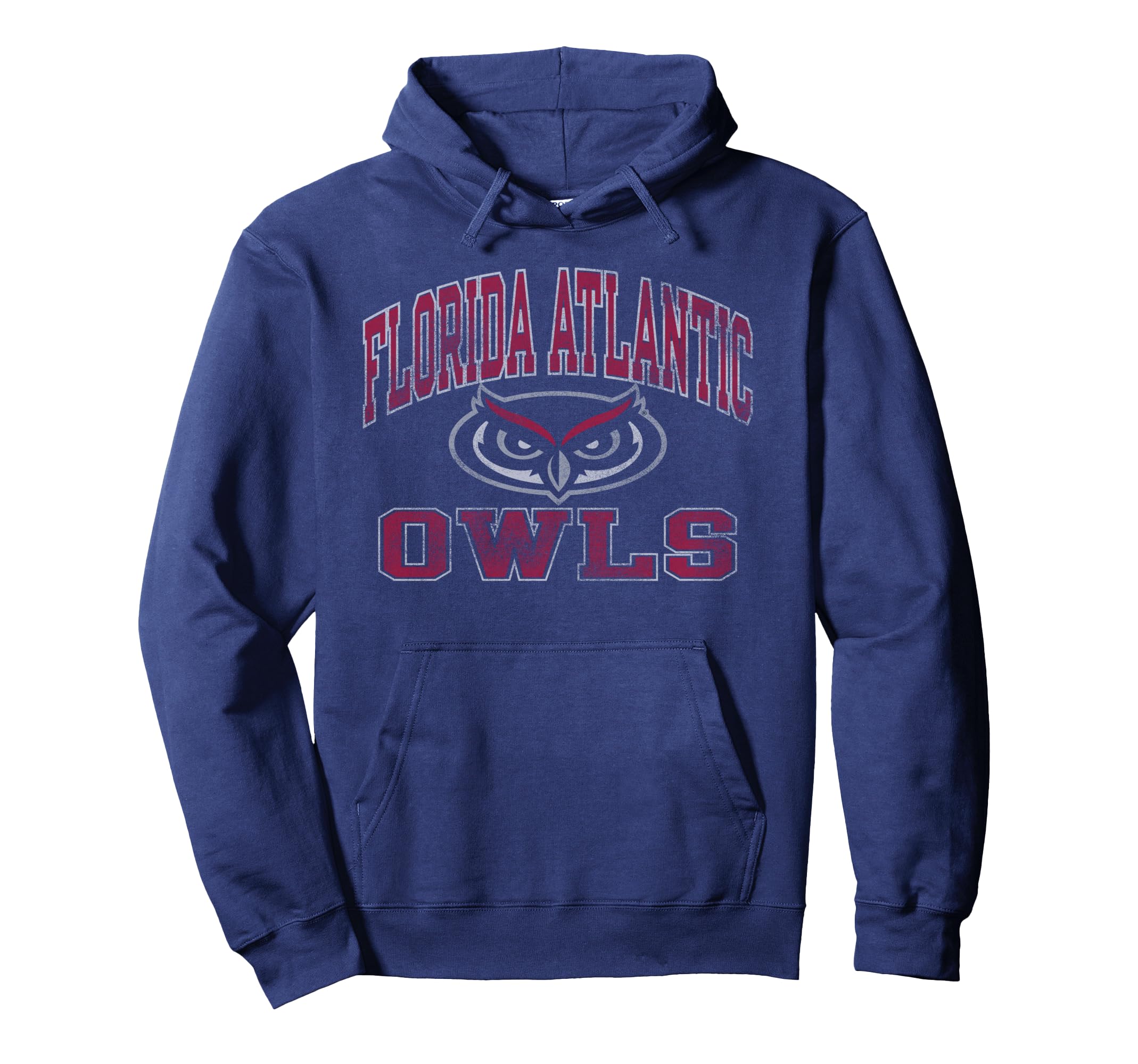 Florida Atlantic Owls Vintage Worn Navy Officially Licensed Pullover Hoodie