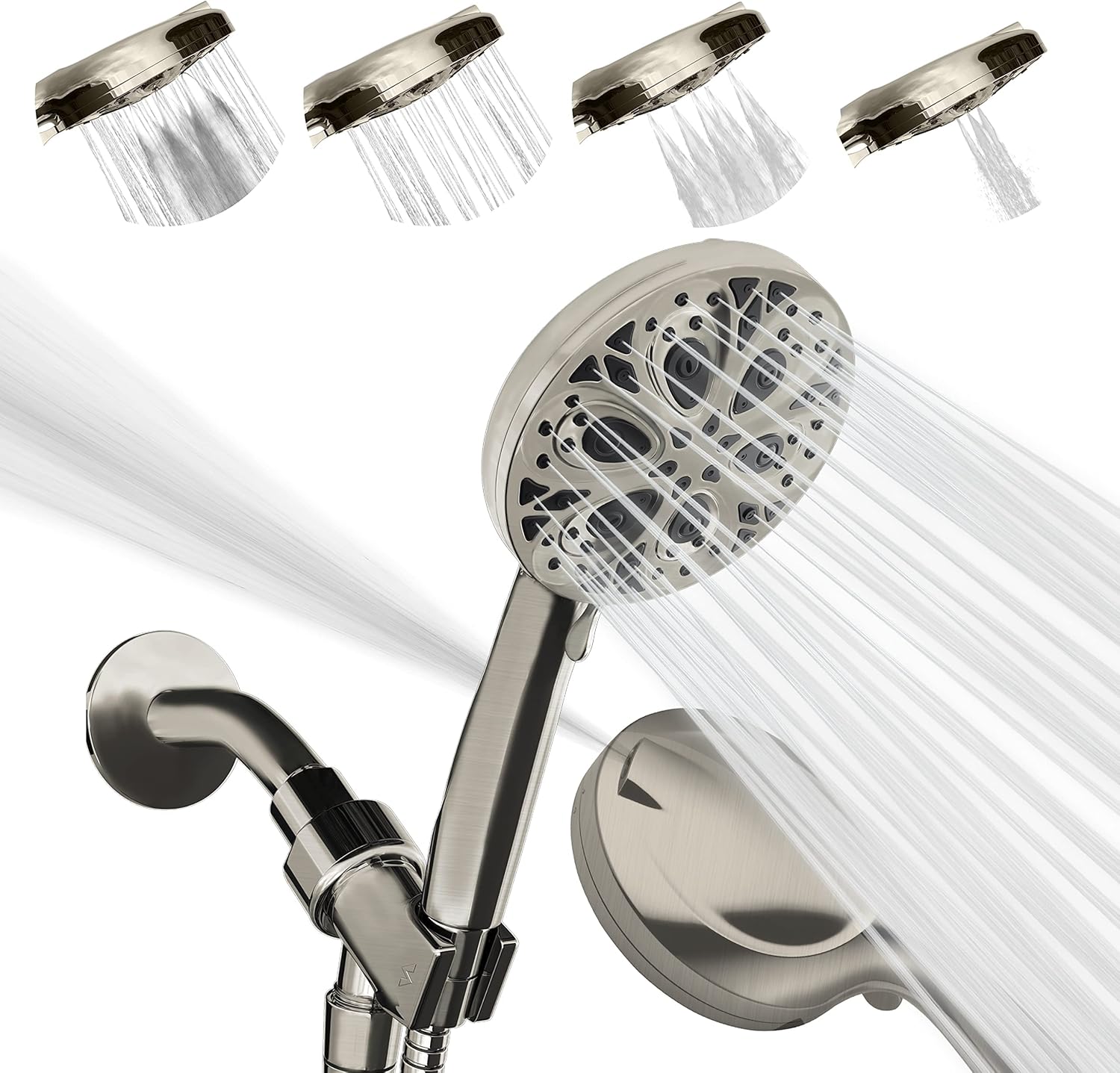 SparkPod 10-Mode Shower Head with Hose - Luxury 5" High Pressure Shower ...